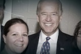 Old image of Amy Lappos with Joe Biden in 2009