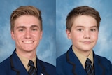 School photos of two young men side by side