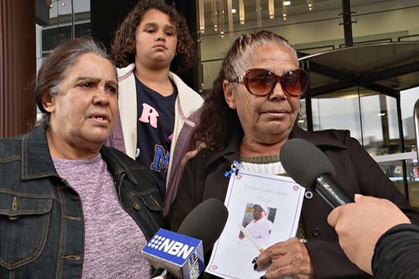 Beryl Dickson outside Newcastle Local Court.