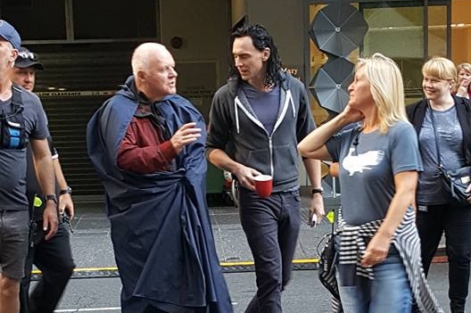 Sir Anthony Hopkins on set of Thor in Brisbane