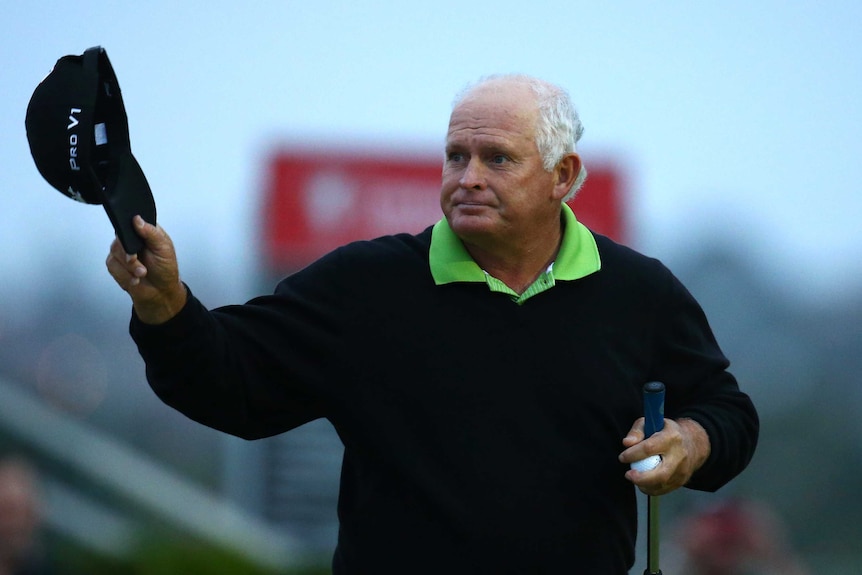 Senior tips his hat at The Lakes