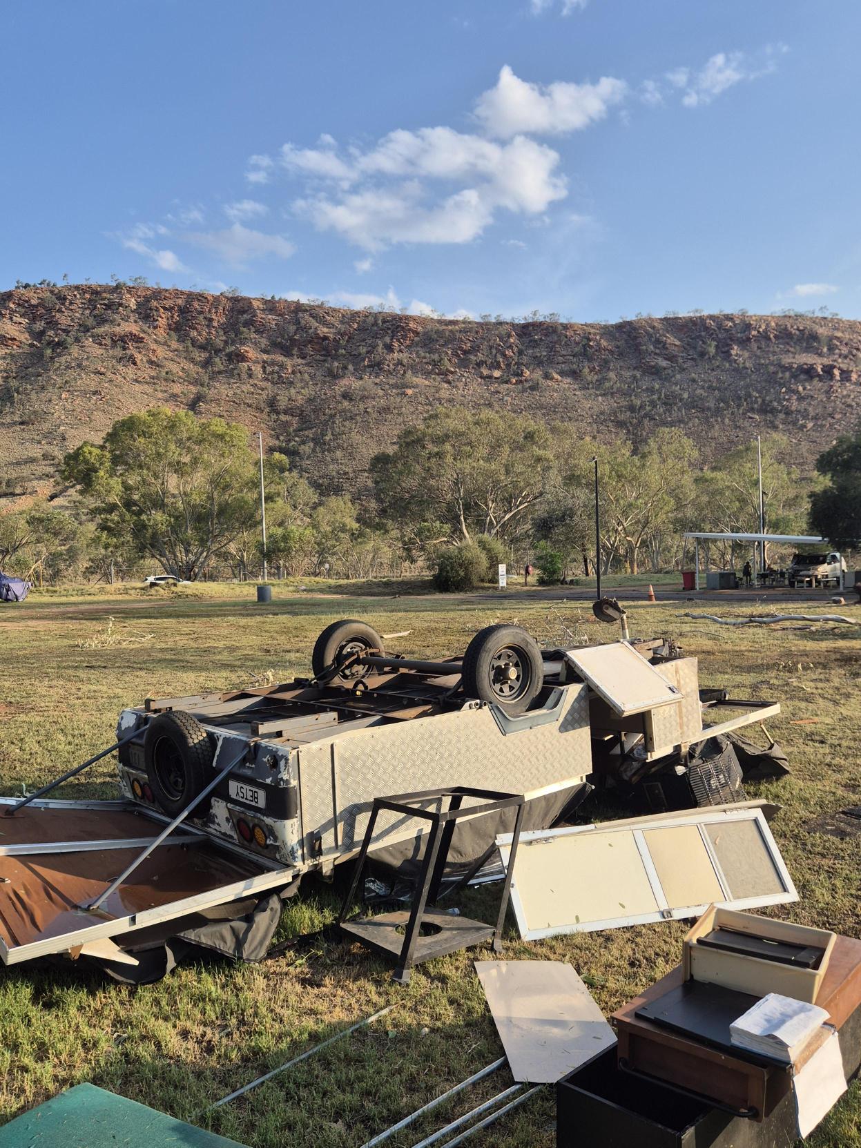 Heavy rain, hail and ferocious wind speeds of 96km/h lash Alice Springs