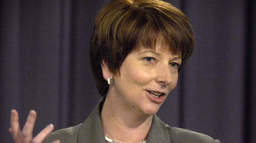 Blame game: Julia Gillard says a drop in reading standards is down to 10 years of neglect under the Howard Government