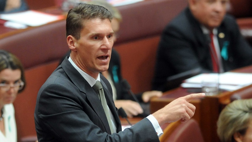 Cory Bernardi says Section 18C is a 'grotesque limitation on ordinary political discourse'.