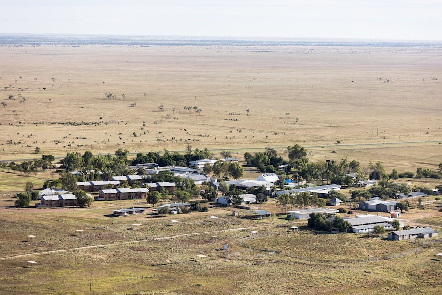 A drone shot of the Longreach Pastoral College facility just outside of Longreach