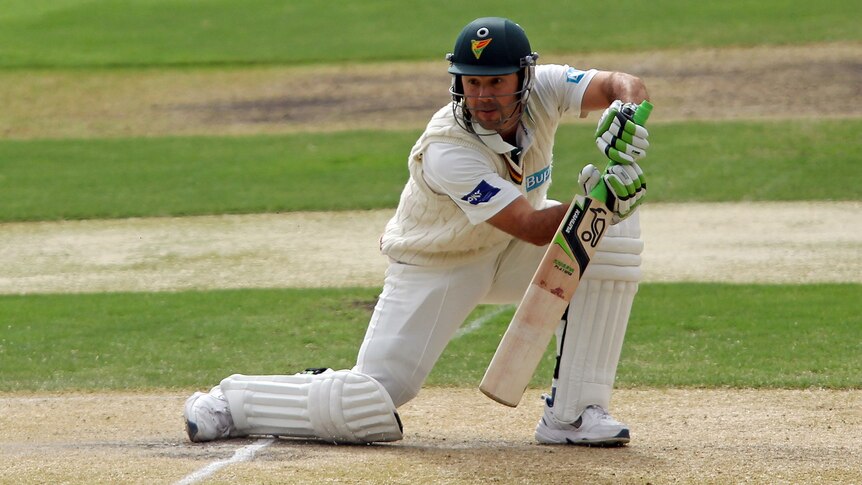 Ponting scored his second Shield ton in as many matches.