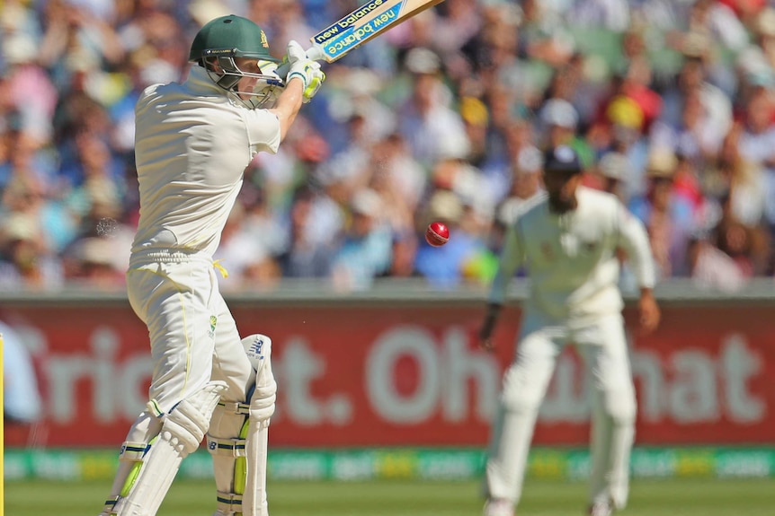 Steve Smith bats on day two of third Test