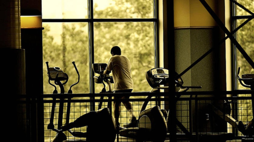 Man on treadmill (exercise generic)