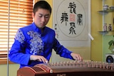 Steven Wang playing the guzheng