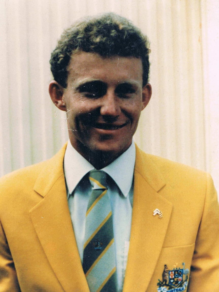 Daniel Esposito in his official Australian uniform for the 1984 Los Angeles Olympics