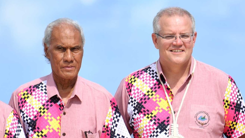 Akilisi Pohiva and Scott Morrison