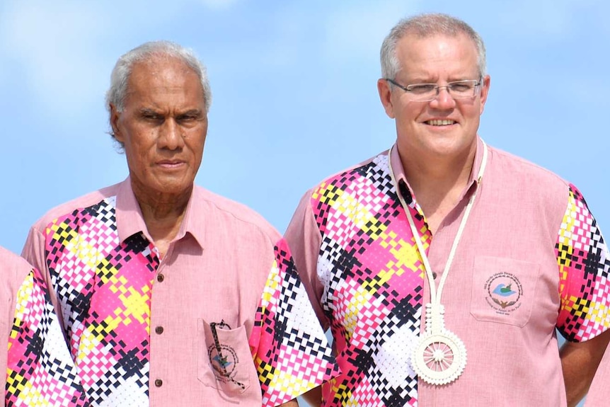 Akilisi Pohiva and Scott Morrison