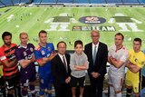 A-League captains with David Gallop at season launch