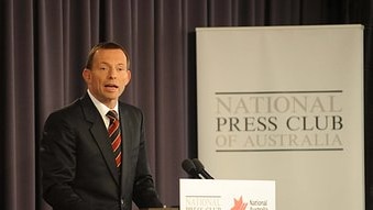 Tony Abbott speaks at the National Press Club in Canberra, August 17, 2010. (File image: AAP)
