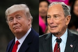 A composite of Donald Trump and Michael Bloomberg