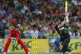 George Bailey hits out for Australia in the third T20 international against England.