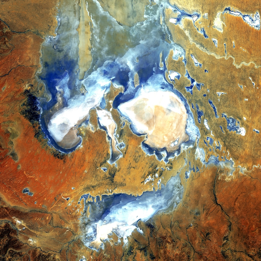 Satellite image of Lake Eyre in flood