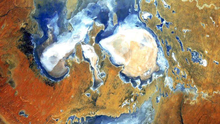 Satellite image of Lake Eyre in flood