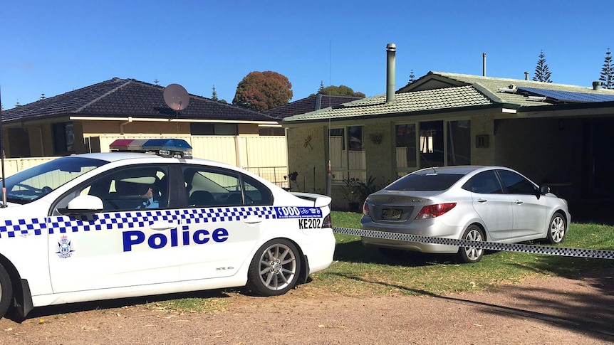 Police car outside house