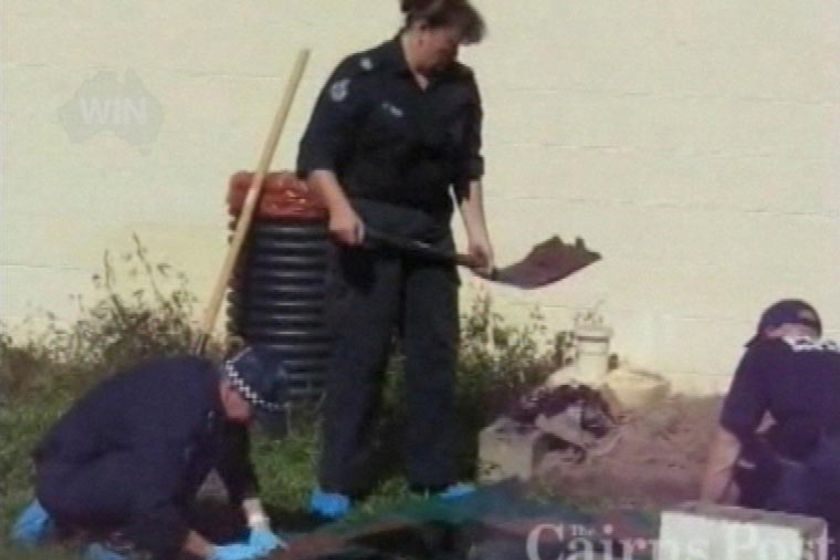 Forensic officers spent several hours searching a Cairns property yesterday.
