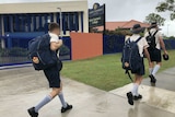 Students arrive at Saint Stephen's College