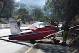 Witnesses say the light aircraft circled a few times before its engine cut out.