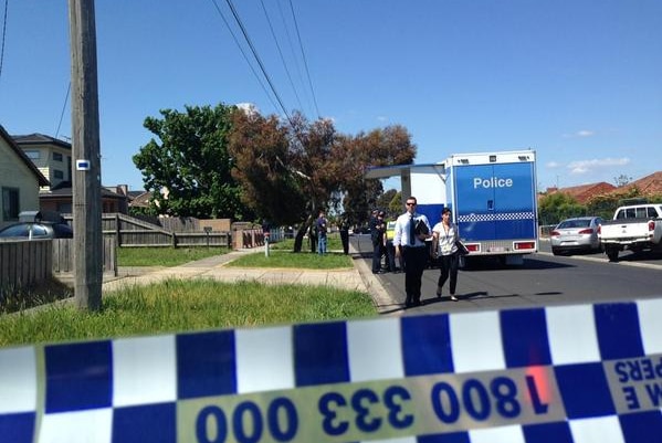 Police tape and officers at scene of Glenroy death