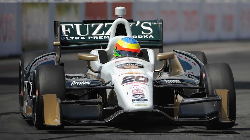 Mike Conway wins IndyCar race at Long Beach