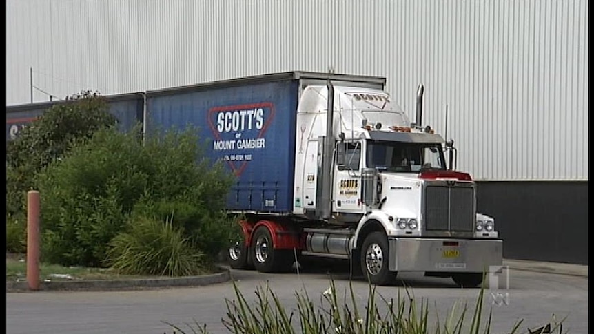 Trucks are being checked for speed compliance