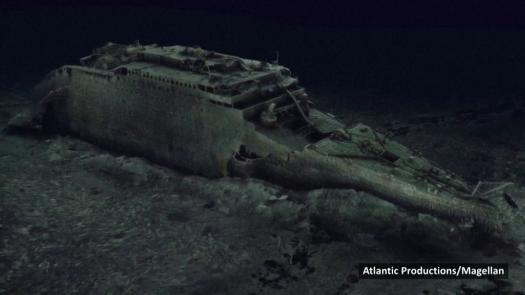 Titanic shipwreck visualised on the seabed for first time in 3D scan - ABC  News