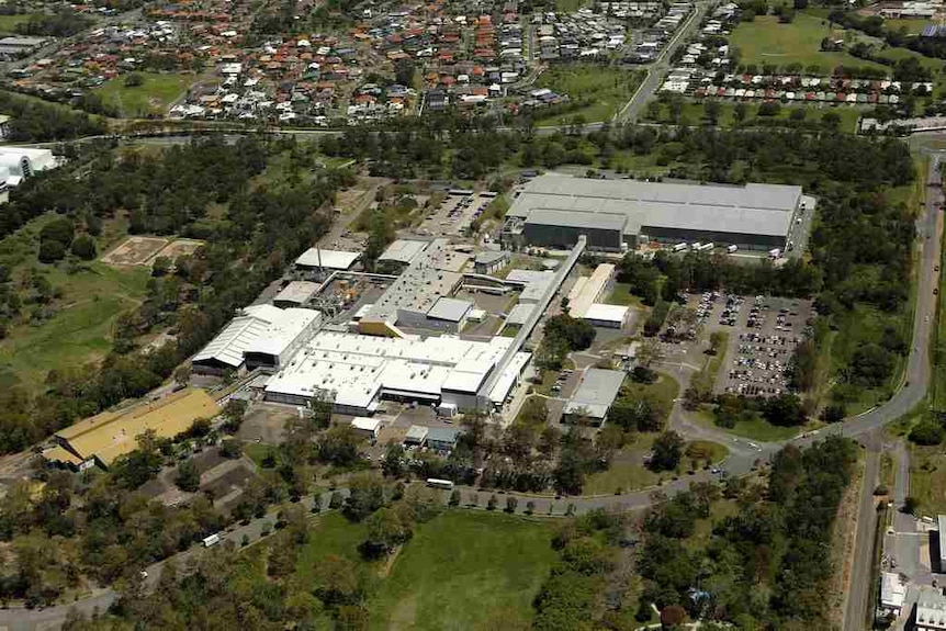 Aerial view of the the ACC processing facility near Brisbane