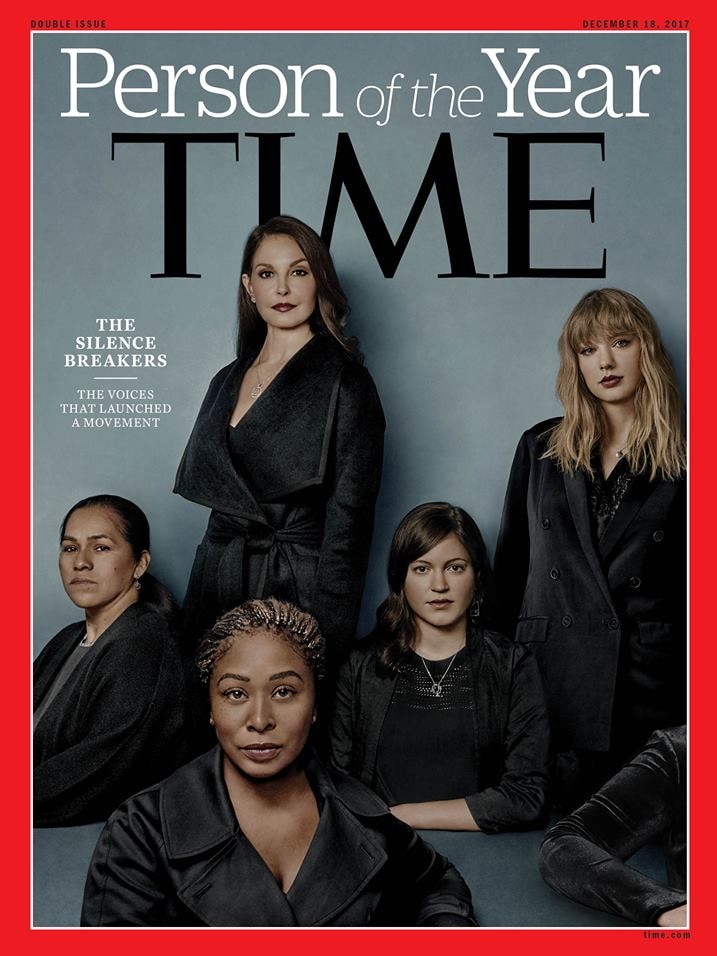 Time Magazine Person of the Year 2017 cover showing women of difference nationalities.