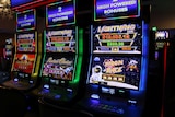 Three poker machines inside Canberra club.
