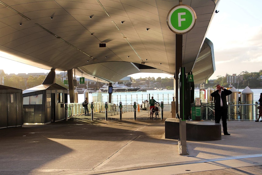 Almost empty ferry terminal