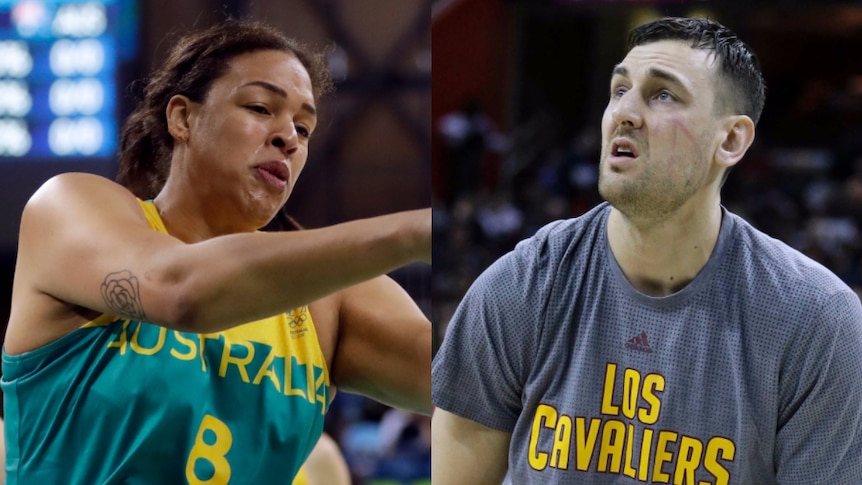 Liz Cambage and Andrew Bogut