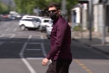 Airline assault perpetrator Timothy Kenneth Hawkes outside an Adelaide court.