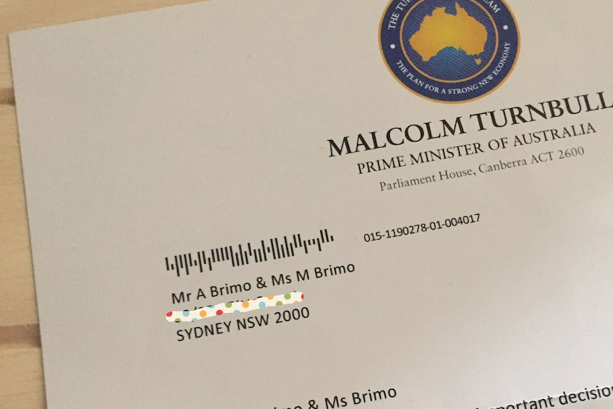 Turnbull election campaign letter