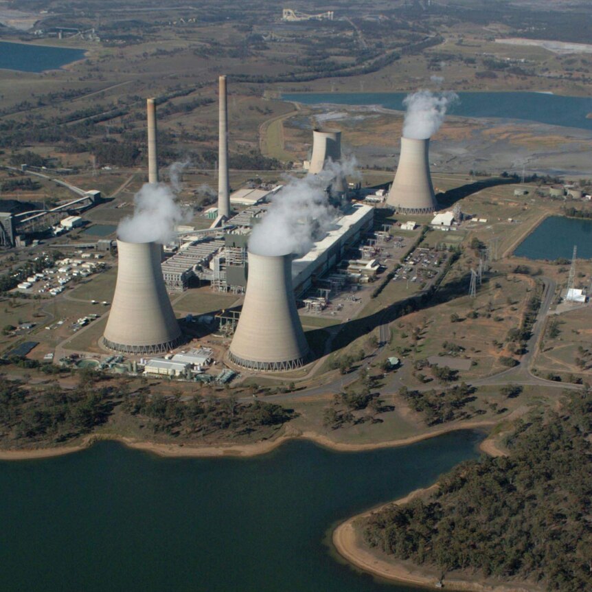 An eagle view of the Liddell power station in the Hunter Valley near Newcastle.
