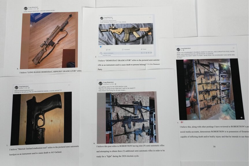 images of different types of guns on social media posts