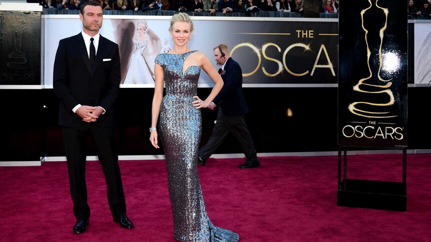 Liev Schreiber and Naomi Watts at the 2013 Oscars.