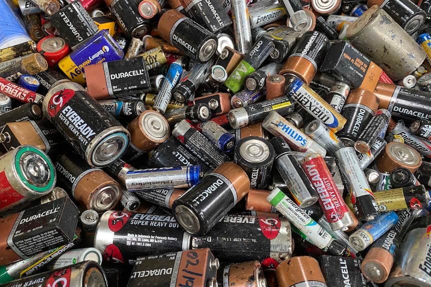 hundreds of old AA batteries