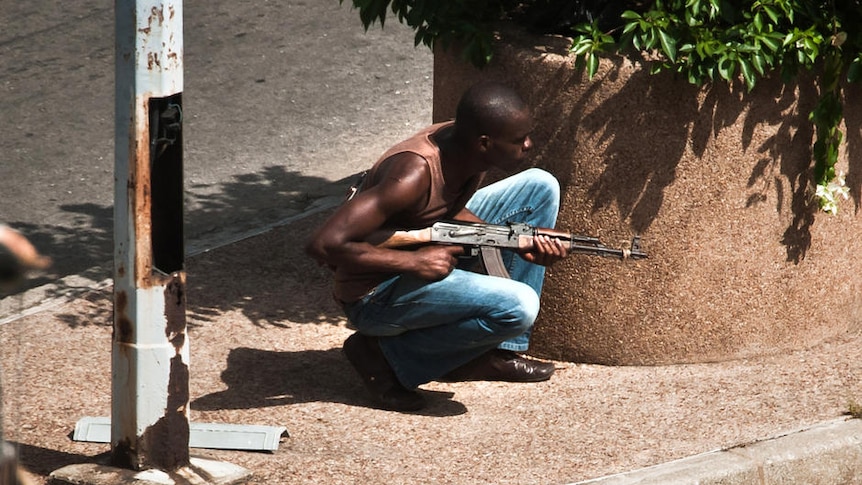 A Pro-Gbagbo militiaman