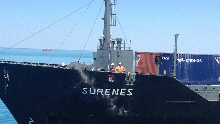 The Surenes  docked at Broome port