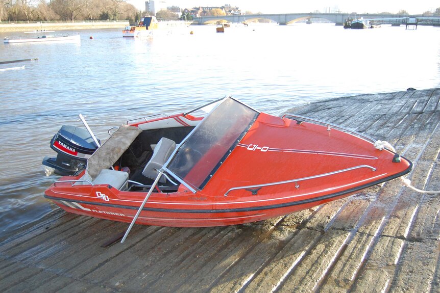 Jack Shepherd's speedboat Arrowflyte.