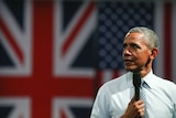 US President Barack Obama speaks at an event in central London