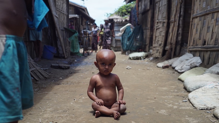 A child in Myanmar.