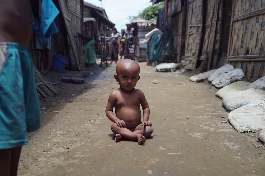 A child in Myanmar.