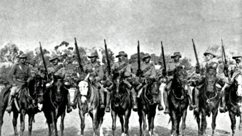 Men from the 2nd South Australian (Mounted Rifles) Contingent, who fought in the Boer War.