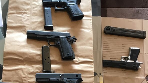 A collection of guns found in Waverley