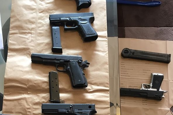 A collection of guns found in Waverley